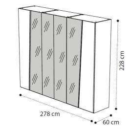 Шкаф 6-ти с зеркалом дверный Storm Camelgroup