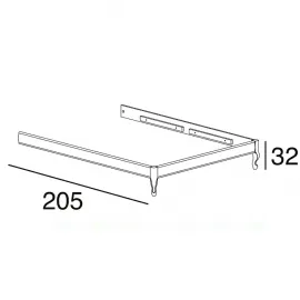 Каркас кровати 180 см без изножья Panamar 451.180