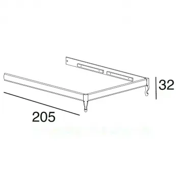 Каркас кровати 160 см без изножья Panamar 452.160
