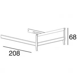 Каркас 135 см кровати с изножьем Panamar 454.135