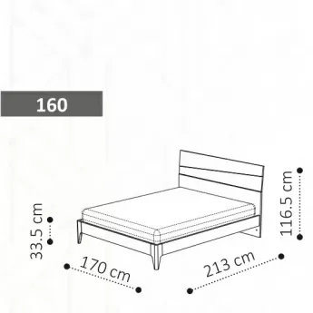 Кровать TEKNO 180 Camelgroup Tekno