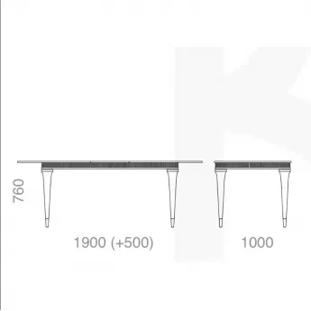 Обеденный стол раздвижной 190/240х100 Fratelli Barri Rimini FB.DT.RIM.198