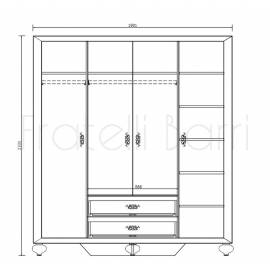 Гардероб 4-х дверный Fratelli Barri Palermo FB.WR.PL.175