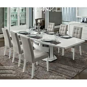 Обеденный стол 160/205 Roma Bianco Camelgroup, овальный раздвижной