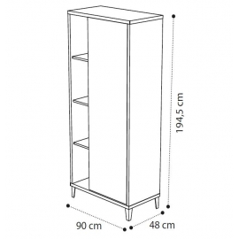 Шкаф книжный Camelgroup Ambra