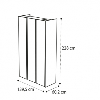 Шкаф 3-дверный Camelgroup Luna Noce 151AR3.01NO