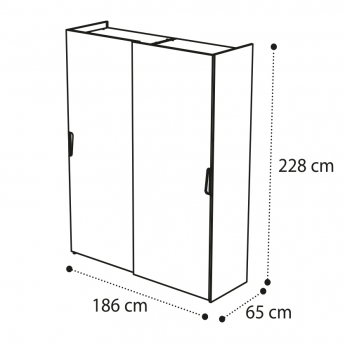 Шкаф-купе 2-х дверный Camelgroup Luna Noce 151ARS.01NO