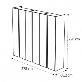 Шкаф 6-дверный Camelgroup Luna Frassino 151AR6.01FR