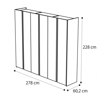 Шкаф 6-дверный Camelgroup Luna Frassino 151AR6.01FR