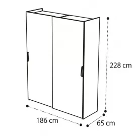 Шкаф-купе 2-дверный Camelgroup Luna Frassino 151ARS.01FR