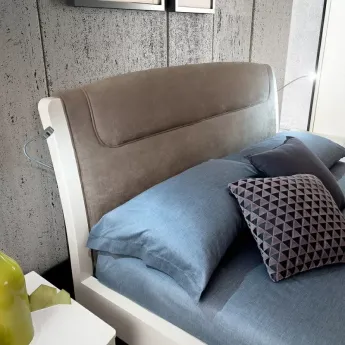 Кровать SINKRO 180х200 с под.мех. экокожа Nabuk 12 Camelgroup Luna Frassino 151LET.09FR