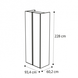 Шкаф 2-дверный Camelgroup Luna Frassino 151AR2.01FR