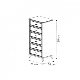 Комод высокий Camelgroup Giotto 157SET.01NO