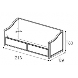 Кровать-диван 80х200 Camelgroup Nostalgia Bianco Antico