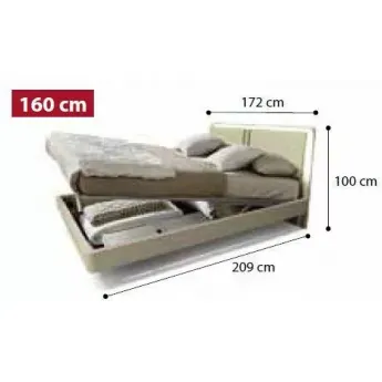 Кровать Vanity Rombi 160 см с контейнером коллекции Dama Bianca Camelgroup