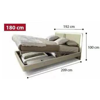 Кровать Vanity Rombi 180 см с контейнером коллекции Dama Bianca Camelgroup