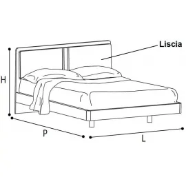 Кровать Liscio Rombi 180 см коллекции Dama Bianca Camelgroup
