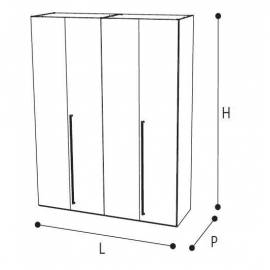 Шкаф 4 створок без зеркал Dama Bianca Camelgroup