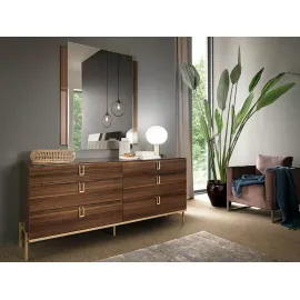 Комод низкий Alf Group Mid Century 6 ящиков KJDT120