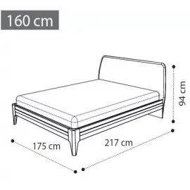 Кровать 160х200 изножье экокожа Akademy Camelgroup
