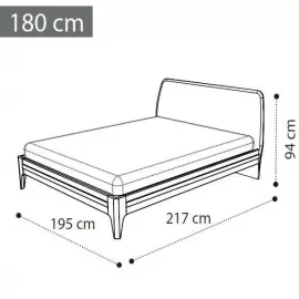 Кровать 180х200 изножье экокожа Akademy Camelgroup