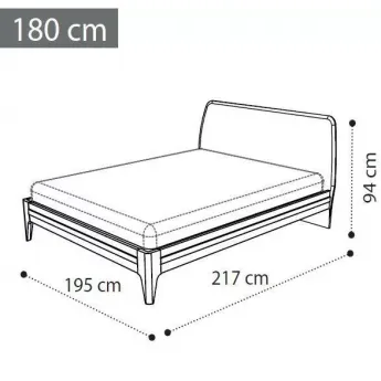 Кровать 180х200 изножье экокожа Akademy Camelgroup