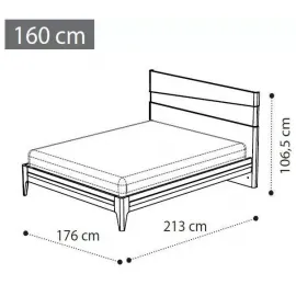 Кровать Fold 160х200 изножье экокожа коллекции Akademy Camelgroup