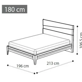 Кровать Fold 160х200 изножье экокожа коллекции Akademy Camelgroup