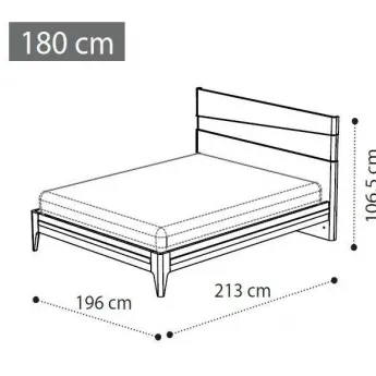 Кровать Fold 160х200 изножье экокожа коллекции Akademy Camelgroup