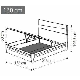 Кровать Fold 160х200 экокожа, подъемник коллекции Akademy Camelgroup