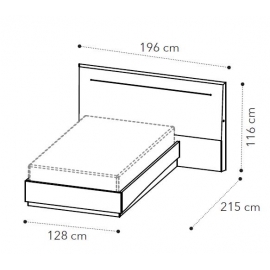 Кровать 120x200 Camelgroup Platinum Legno 136LET.95PL