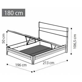 Кровать Fold 180х200 экокожа, подъемник коллекции Akademy Camelgroup