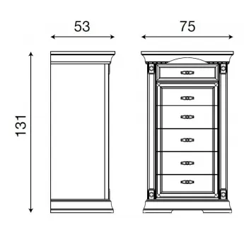 Комод высокий Palazzo Ducale Ciliegio Prama 71CI01ST