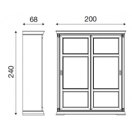 Шкаф-купе mini Palazzo Ducale Ciliegio Prama 71CI07AR