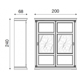 Шкаф-купе maxi Palazzo Ducale Ciliegio Prama