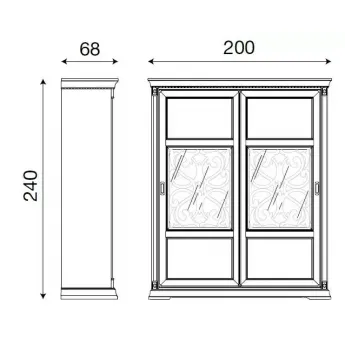 Шкаф-купе maxi Palazzo Ducale Ciliegio Prama 71CI01DV