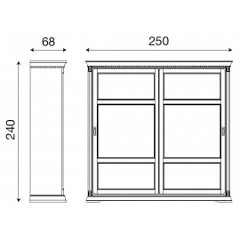 Шкаф-купе maxi Palazzo Ducale Ciliegio Prama 71CI08AR