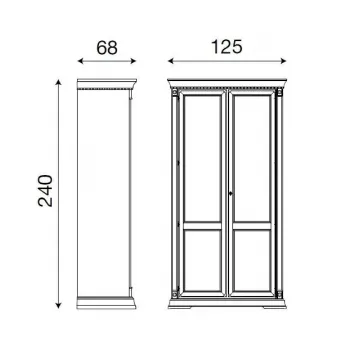 Шкаф 2-х дверный Palazzo Ducale Ciliegio Prama 71CI02AR