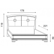 Кровать с кожаным изголовьем без изножья Palazzo Ducale Ciliegio Prama 160 см 71CI34LT - Фото 2