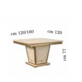 Обеденный стол 120/160х120 Arredo Classic Fantasia квадратный раздвижной