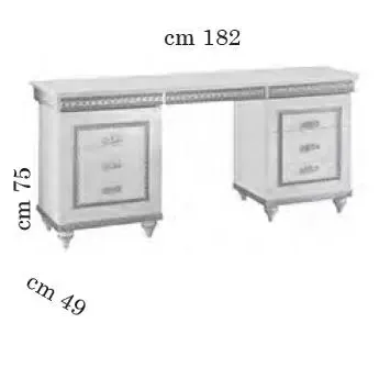Туалетный стол двухтумбовый Arredo Classic Fantasia арт.230