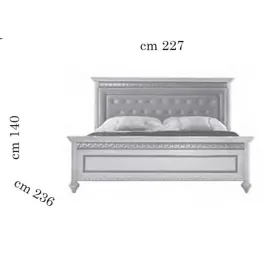 Кровать King Size 200х200 с мягким изголовьем Arredo Classic Fantasia арт.231