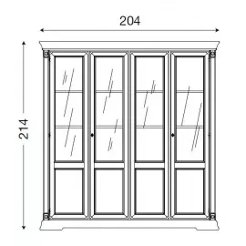 Библиотека 4-дверная Palazzo Ducale Laccato Prama 71BO04LB