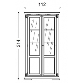 Библиотека 2-х дверная Palazzo Ducale Laccato Prama 71BO02LB