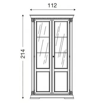 Библиотека 2-х дверная Palazzo Ducale Laccato Prama 71BO02LB