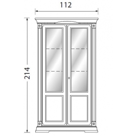 Витрина 2-дверная Palazzo Ducale Laccato Prama 71BO13