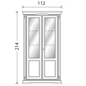 Витрина 2-дверная Palazzo Ducale Laccato Prama 71BO13