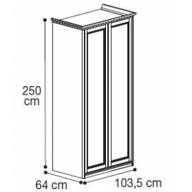 Шкаф 2-дверный Camelgroup Nostalgia Bianco Antico, высокий