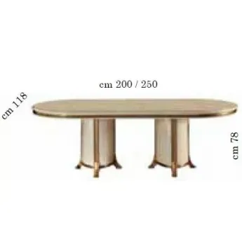 Стол обеденный 200/250х118 Arredo Classic Melodia, раскладной