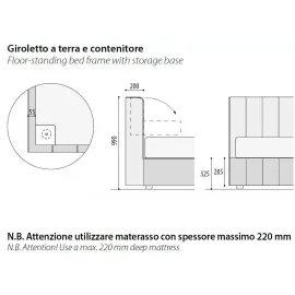 Кровать 200х200 Maronese Oliver, Италия